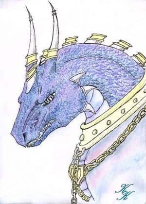 black heart portrait