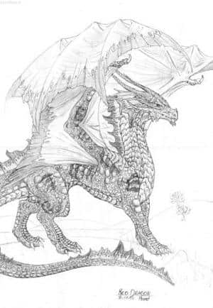 Red Dragon Zeichnung