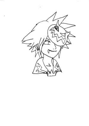 Sora in Halloween Town farblos