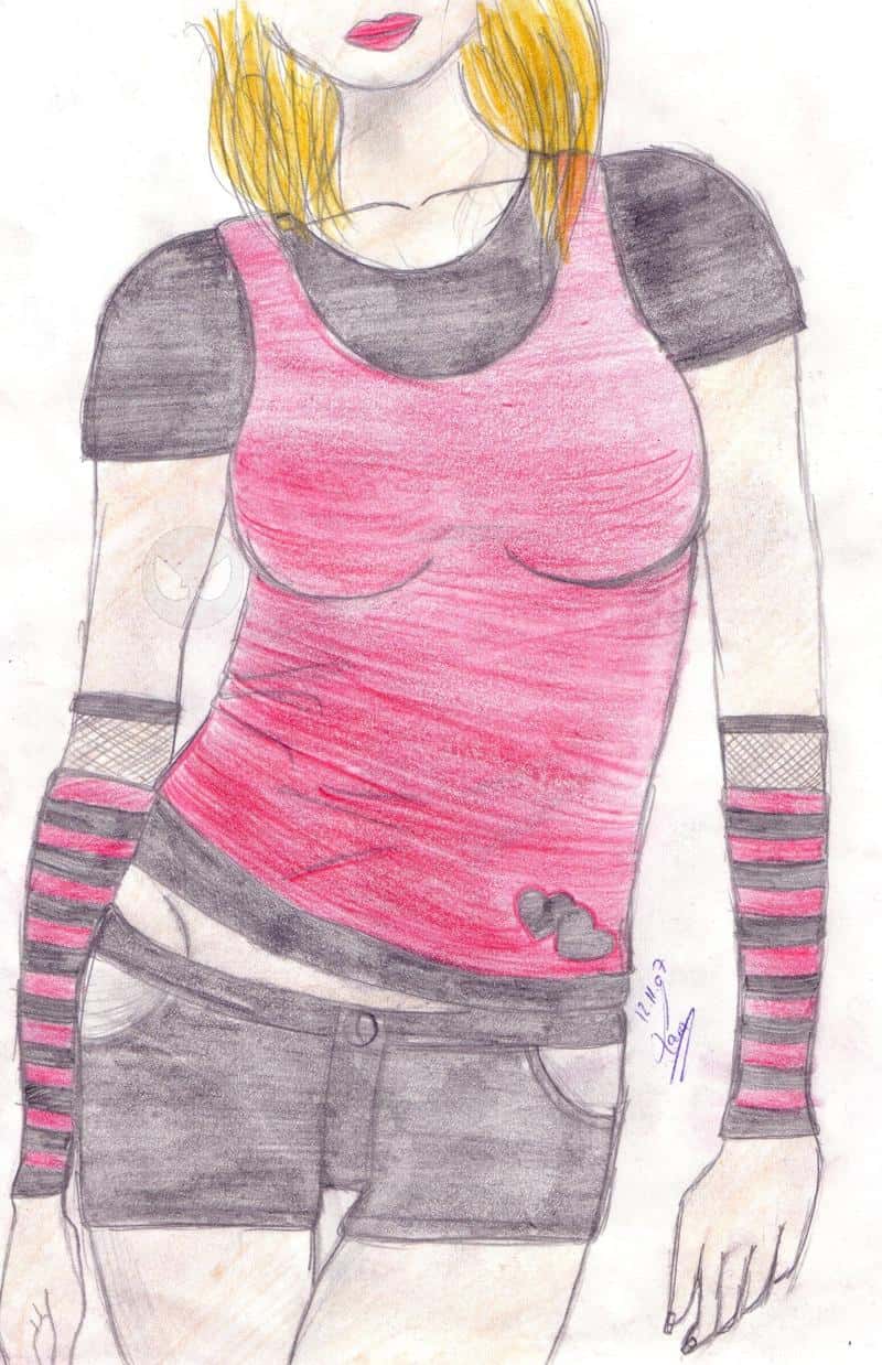 schwarz/pink EmoGirl^^