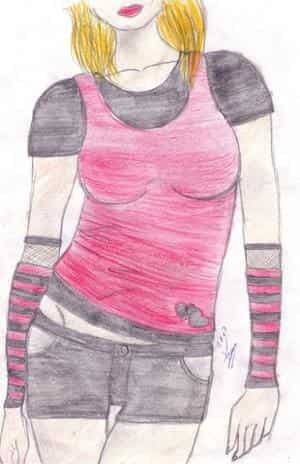 schwarz/pink EmoGirl^^