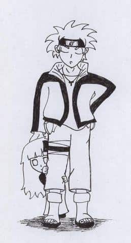 Naruto und Hinatas Tochter 1.versuch fineliner