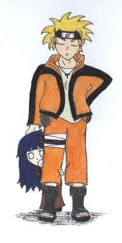 Naruto und Hinatas Tochter 1.versuch coloriert