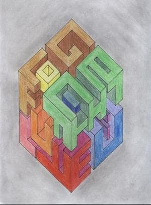 Buchstaben Würfel 3D für HA