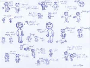 Kritzelgedönsel in der schule