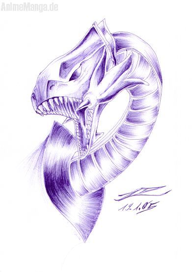 weißer drache mit eiskaltem blick