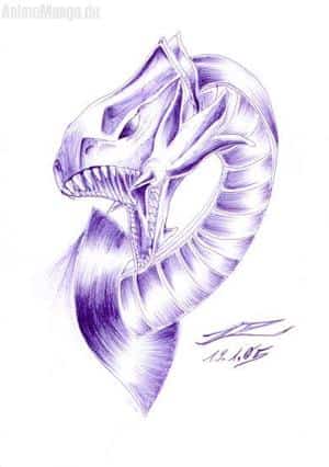 weißer drache mit eiskaltem blick