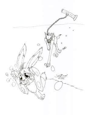 der harte job des osterhasen(outlines)