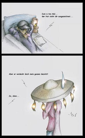 die sache mit dem hut...XD