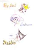suicune, entei und raikou als menschen