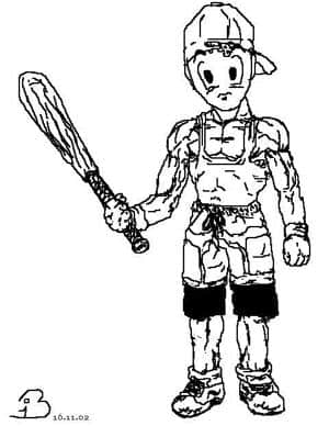 Kuririn beim abseball