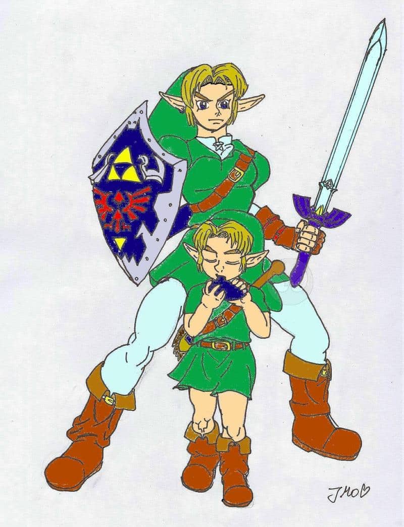 Kleiner und großer Link