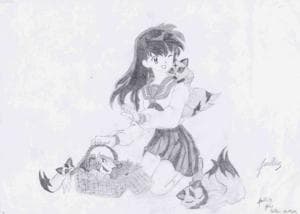 Kagome mit Chiara's Jungen