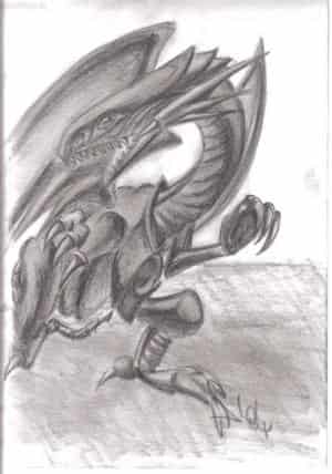 weißer Drache mit eiskalten Blick