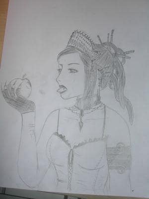 Vampir Frau isst nen Apfel^-^