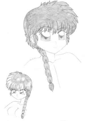 Ranma-kun und -chan skizze