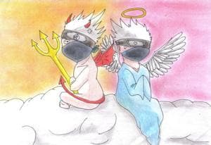kakashi-evil side and good side~chibi