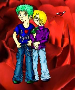 Sanji and Zorro XDDD