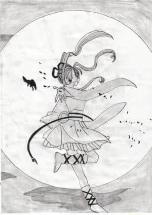 Jeanne im Mondschein