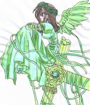 Marron auf dem Kreuz in gruen