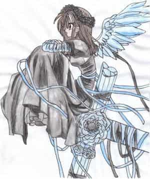 Marron auf dem Kreuz in schwarz