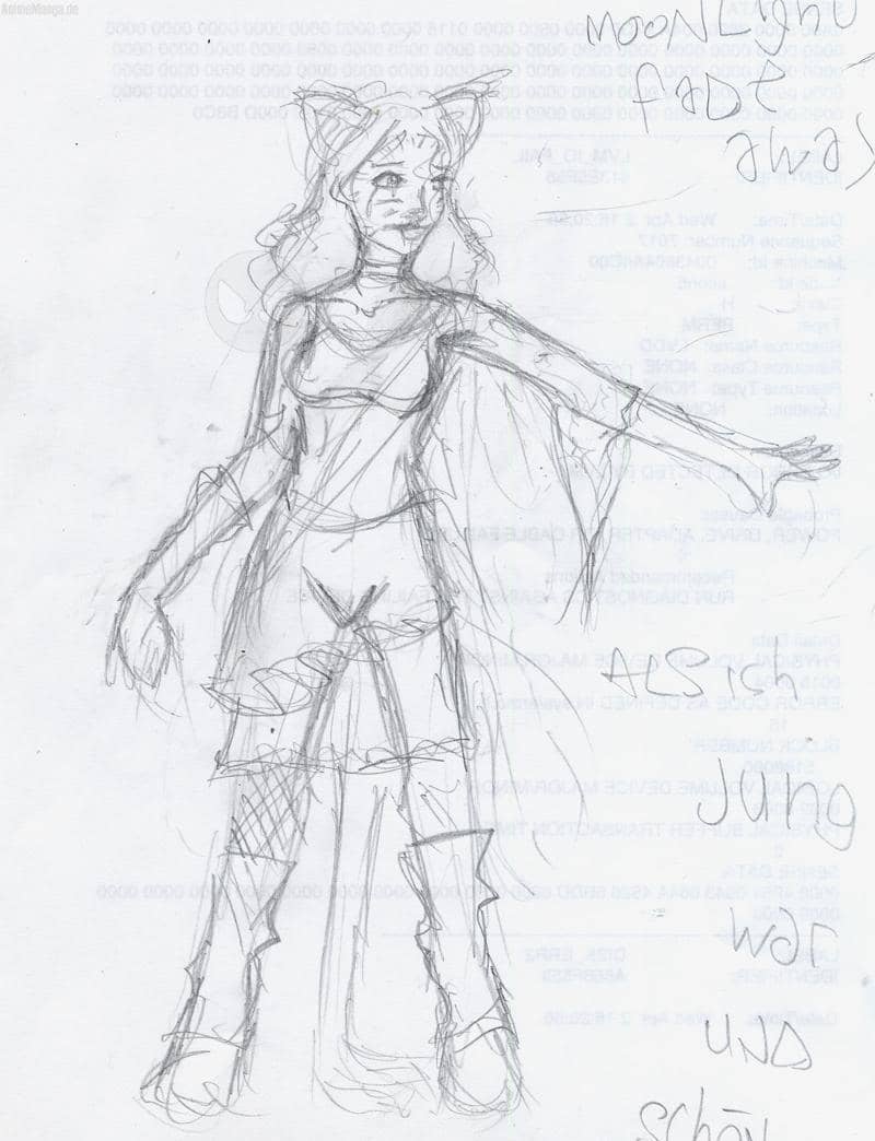 Glamour Katze SKizze