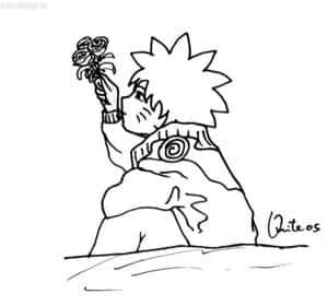 Naruto mit Rosen