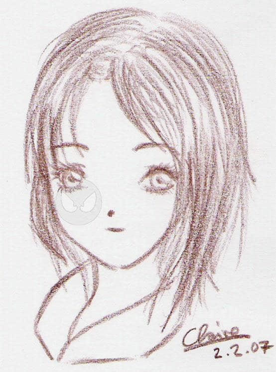 braune Farbstift Kribbelei