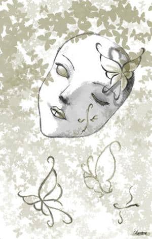 Schmetterlingsmaske 2 - coloriert