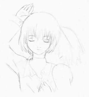 Sasori & Sakura (Bleistiftzeichnung)