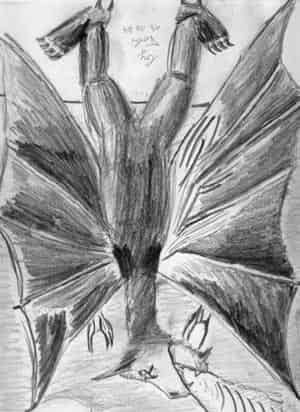 Dragon on bloody moon