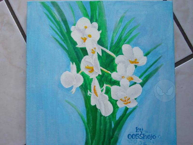 zauber in weiß (acryl& leinwand)