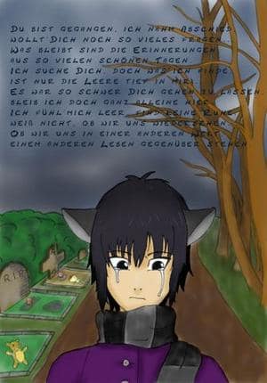 Child on a graveyard