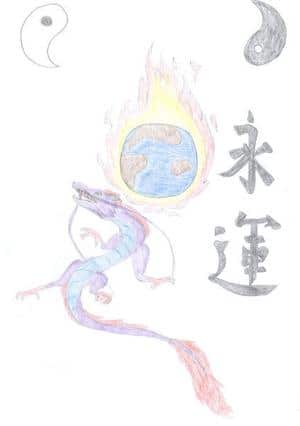 ein drache mit diversen kleinigkeiten im HG