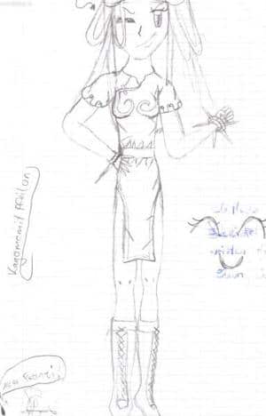 Franziska(ich)in Chun Li´s Kleider aus Street Fighter