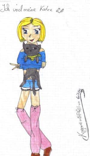 Ich mit meiner Katze für Leoparden^^