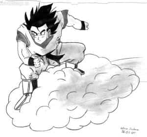 Goku auf Wölkchen