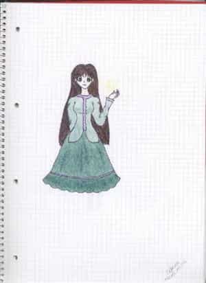 Ein Mädchen aus dem Mittelalter mit Zauberkräften