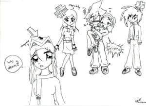 Naja in der Schule ma wieder gekrikelt >.<