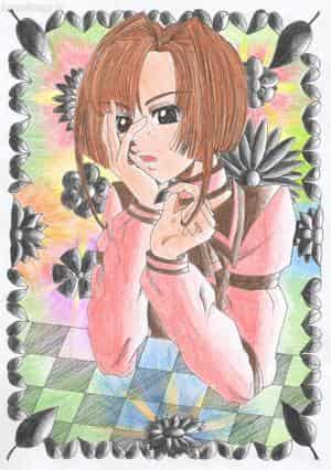 Mädchen mit Blüten