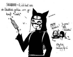 Kankurou, Shino und das Nudelholz