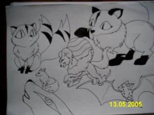 kirara,sesshomaru,batty und nala