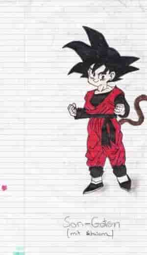 Son-Goten mit schwanz
