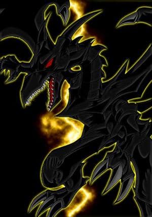 schwarzer rotaugen drache