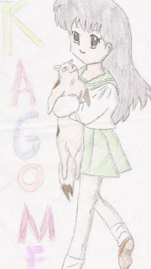 Kagome mit ihrer Katze