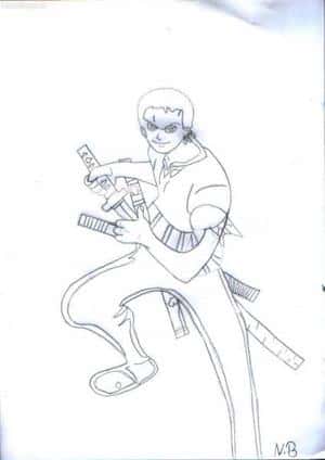 Zoro mit seinen drei Schwertern