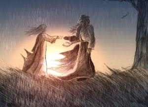 Sie erschien in seinem Regen... (für Karin)