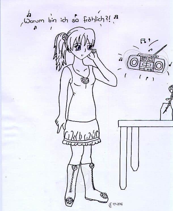 Warum bin ich so fröhlich-Skizze