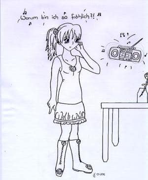 Warum bin ich so fröhlich-Skizze