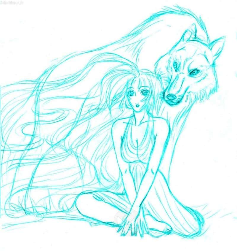 Guardian Wolf-Light Blue Version